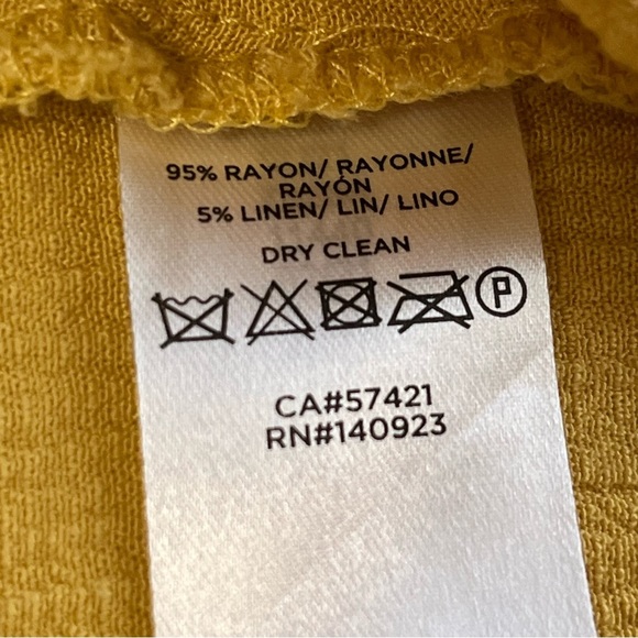 LOFT Gold Relaxed Buttoned Down V-Neck Short Sleeve Blouse Top - Picture 4 of 5